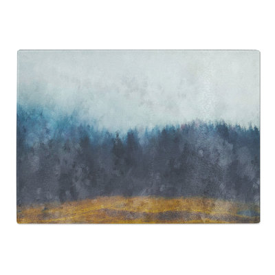 Tempered Glass Forest Fog Chopping Board