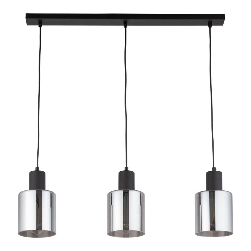 Azeem 3 - Light Kitchen Island Pendant, Black/Gray