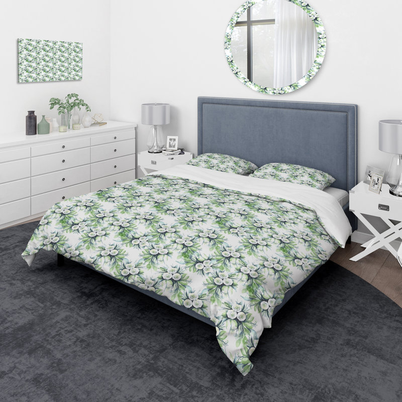 Ensemble de housse de couette Green Green, Housse de couette très grand + 2 taies décoratives