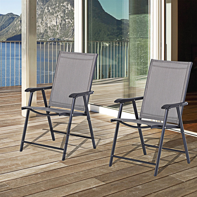Ensemble de 2 chaises de patio pliantes