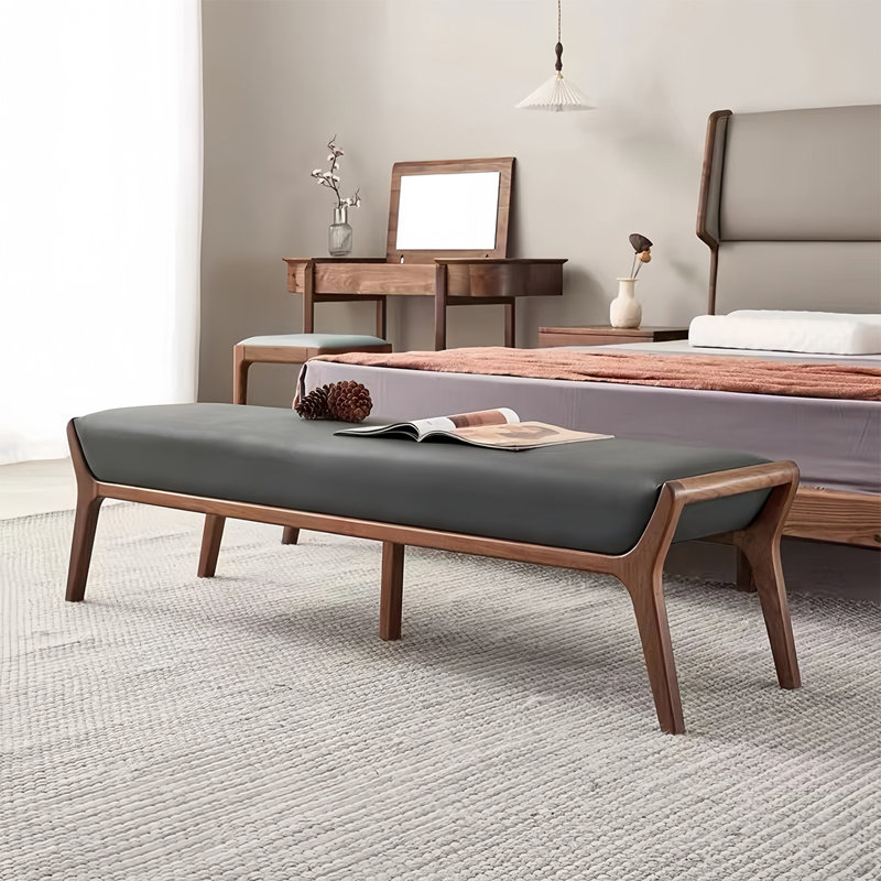 Vintage Bedroom Bed End Stool Upholstered Bench