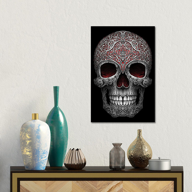 The Enigmatic Carved Skull by Winya Sangsorn - Gallery-Wrapped Canvas Giclée on Canvas, 30.48 cm H x 45.72 cm W