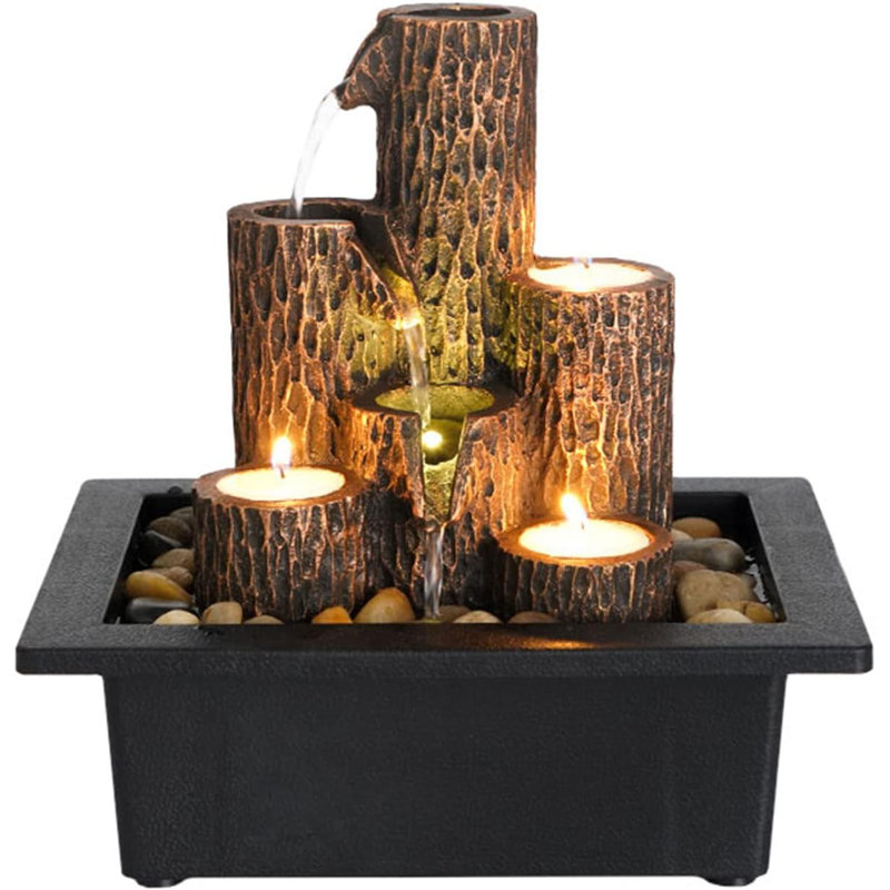 Fontaine d'intérieur pour table à 3 niveaux Lotus Leaf