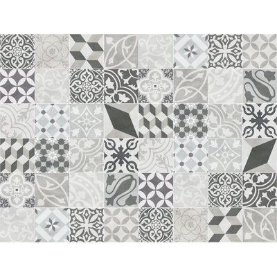 Sadie Vinyl Machine Printed Area Rug