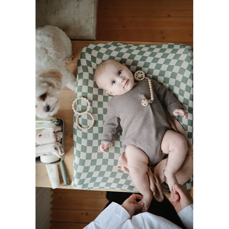 Changing Pad Cover, Olive Check