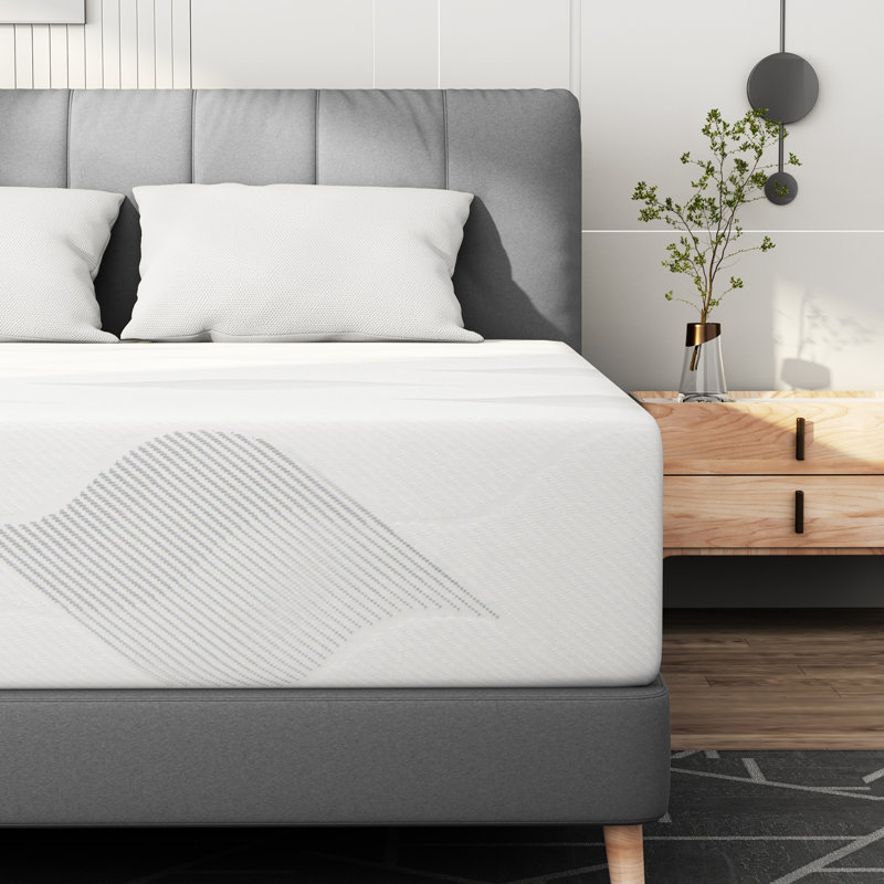 10” Memory Foam Pillow Top Medium Mattress for Back Pain Relief in a box, Twin, 8"