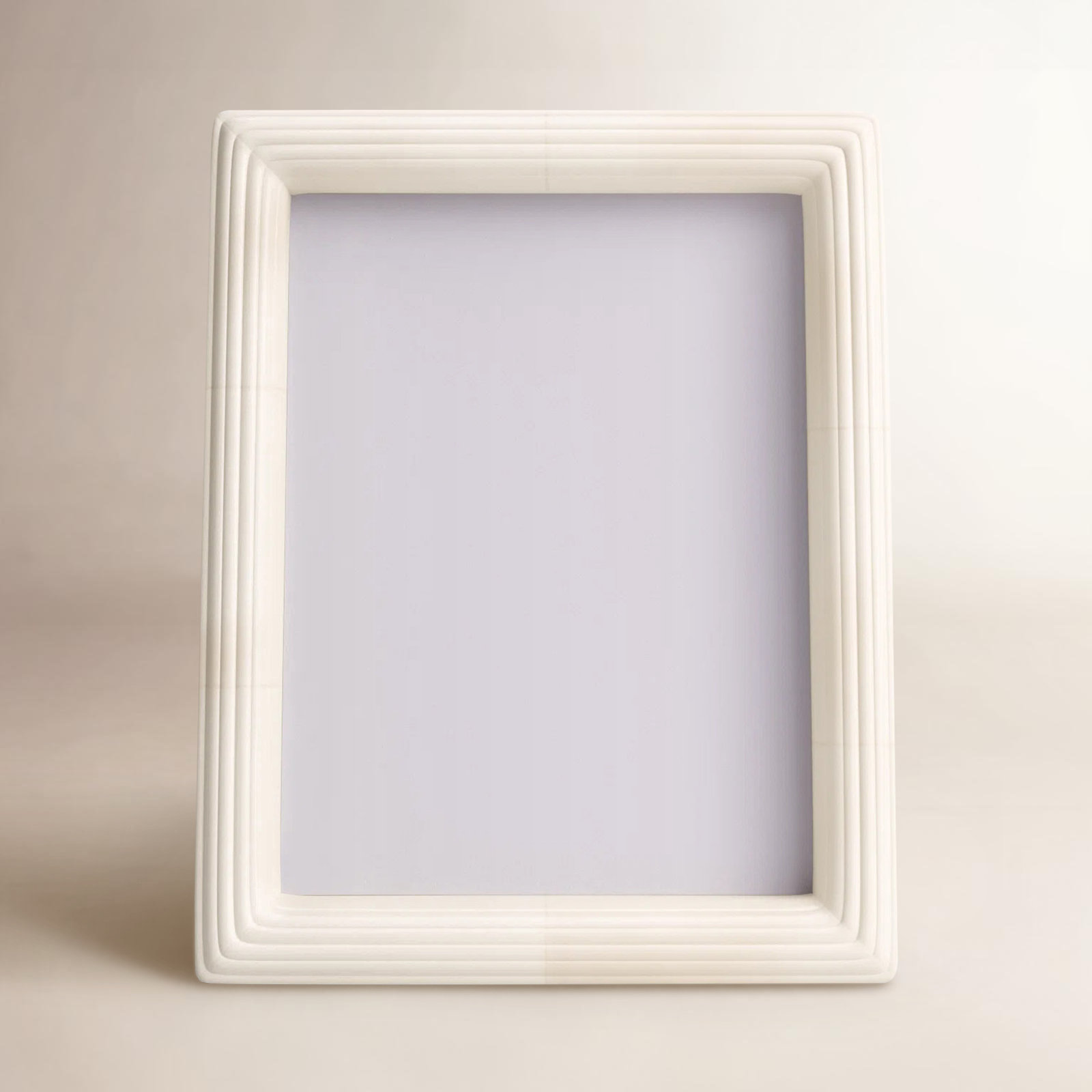 Zuriah Bone Matte Picture Frame, 5" x 7", White