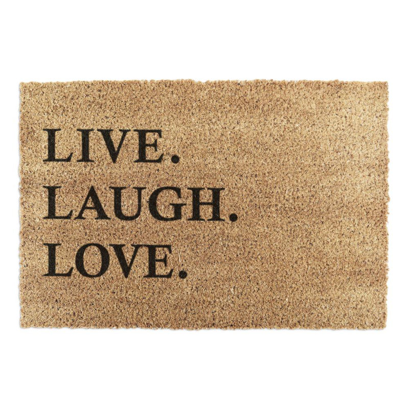 Barham Live Laugh Love Coir Kitchen Mat