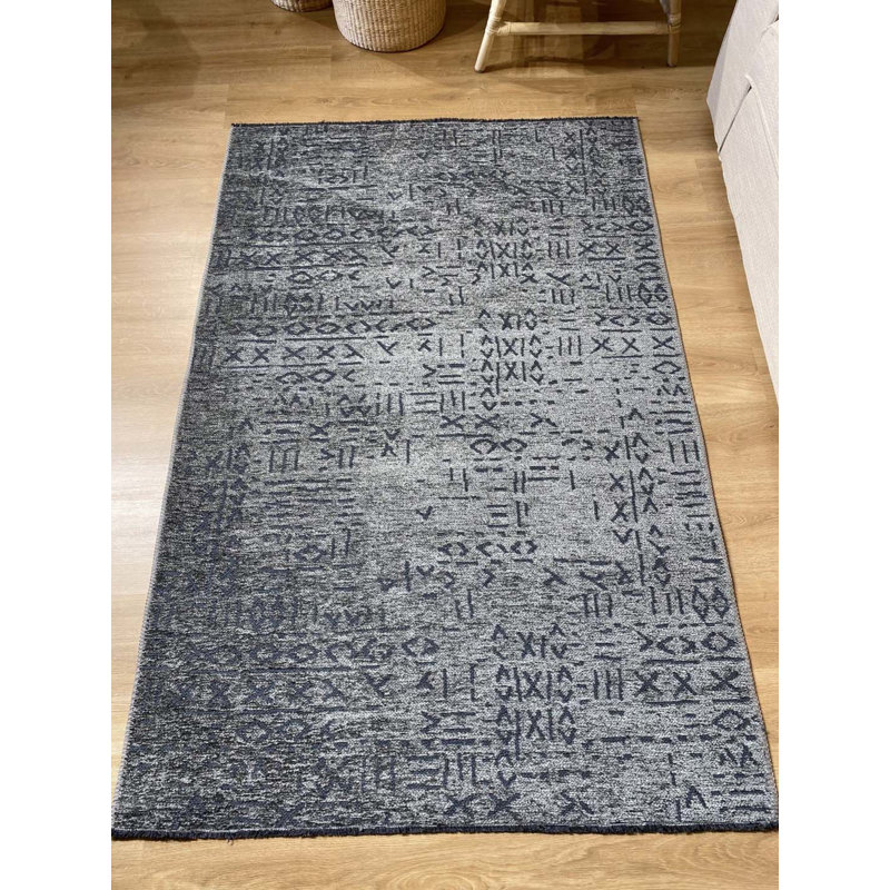 Tapis en coton avec envers antidérapant Laurencia, Tapis de couloir 6 pi 7 po x 14 pi 9 po