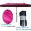 Double parasol de 15 pi x 9 pi pour la résistance à l'eau - Très grand avec manivelle et évents de vent-494658643