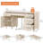WAMPAT Desk And Floating Bookcase Set