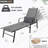 Outdoor Patio Swimming Pool Lounge Gray Color With Pillow-378441055