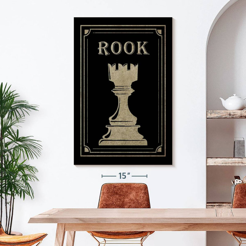 Chess Rook sur impression sur toile, H 48 po x l 32 po x P 1,25 po
