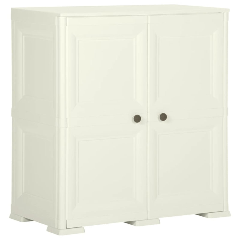 Aalayna Plastic 2 - Door Standard Accent Cabinet, Cream