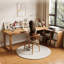 Bureau en bois massif en L Burlywood-1864681900-1864681899