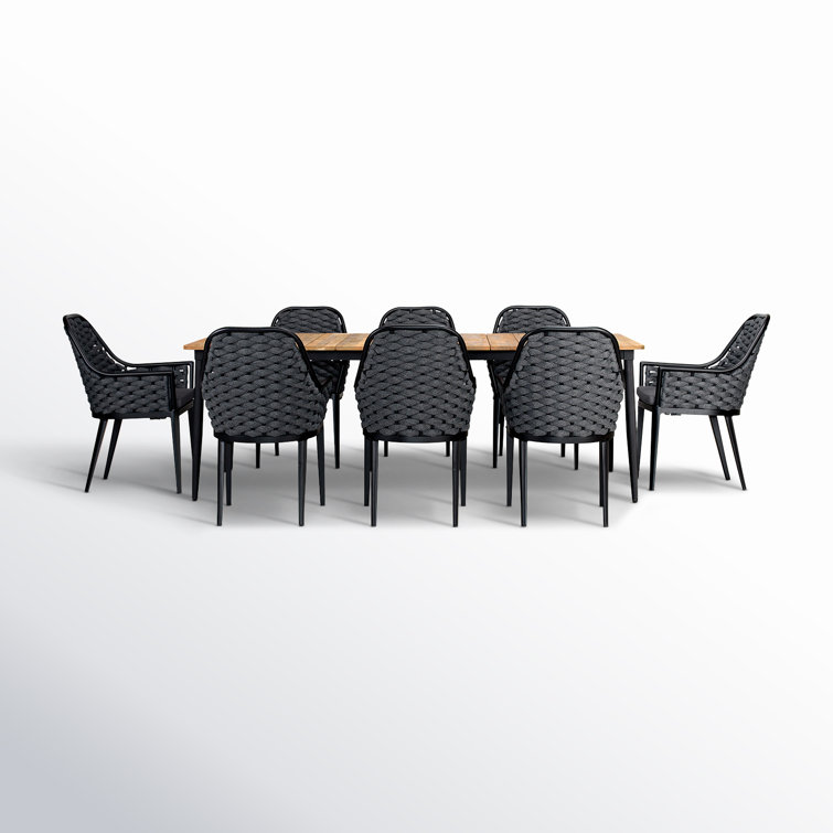 Morwen 87'' Rectangular 8 - Person Outdoor Dining Set with Cushions