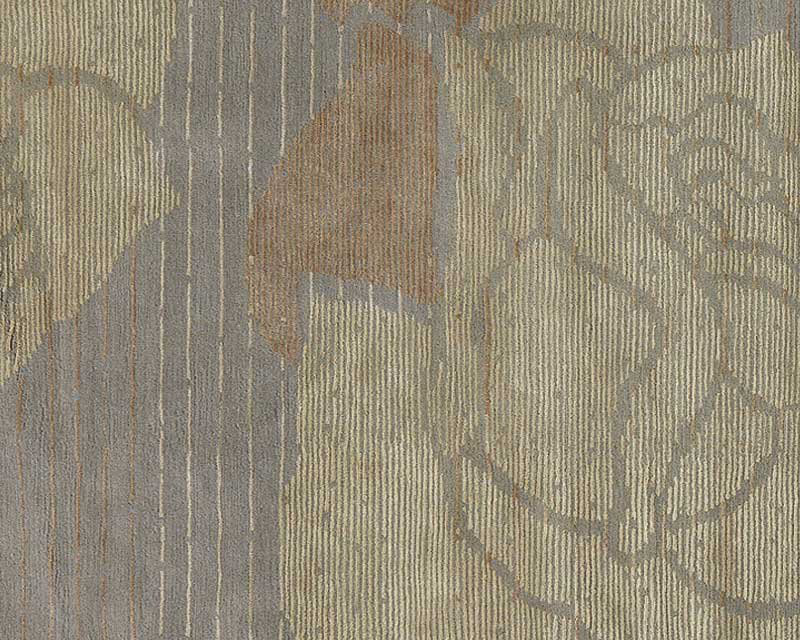 Lux Rose Area Rug in Brown/Gold/Gray, Rectangle 2' x 3'