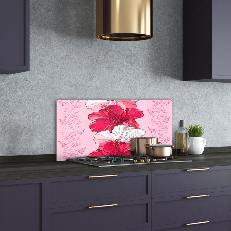 Kediri 50cm W x 100cm L Glass Peel and Stick Panel