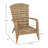 Tall Curved Backrest Chair,Patio Adirondack Chair With Rattan Wicker, Soft Cushions-736123394-736123393