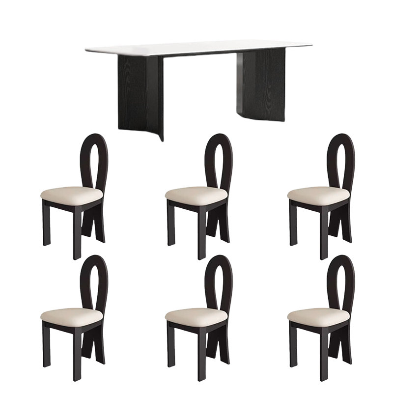 Table de salle à manger en bois massif, H 29,5 po x L 70,8 po x l 35,4 po