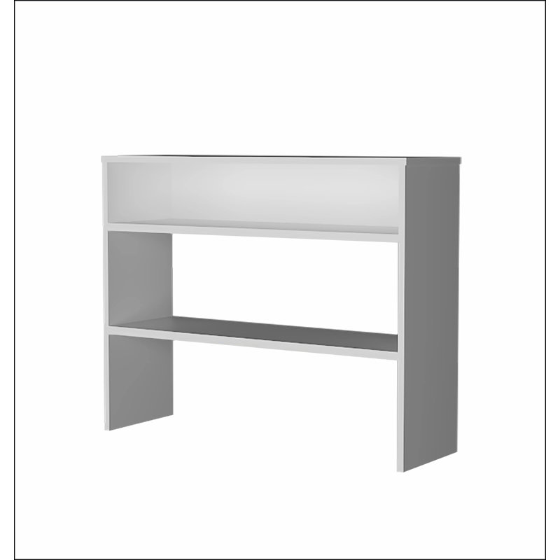 Console blanche avec rangement ouvert, Blanc