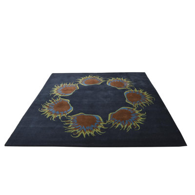 Tapis carré bleu marine 7 pi Pineland