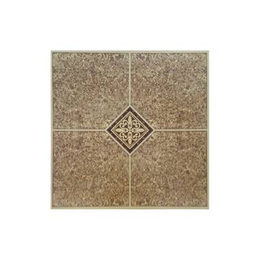 GoodGram Peel N' Stick DIY Retro 12x12 Self Adhesive Vinyl Floor Tile - 20 Tiles (20 Total SF in A Box) - Carrera - 20 Tiles/20 Sq. ft.