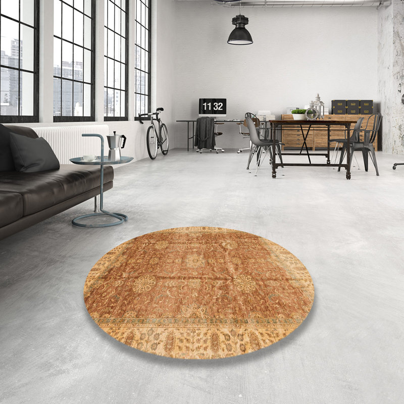 Tapis abstrait moderne 3889, Rond 5 pi