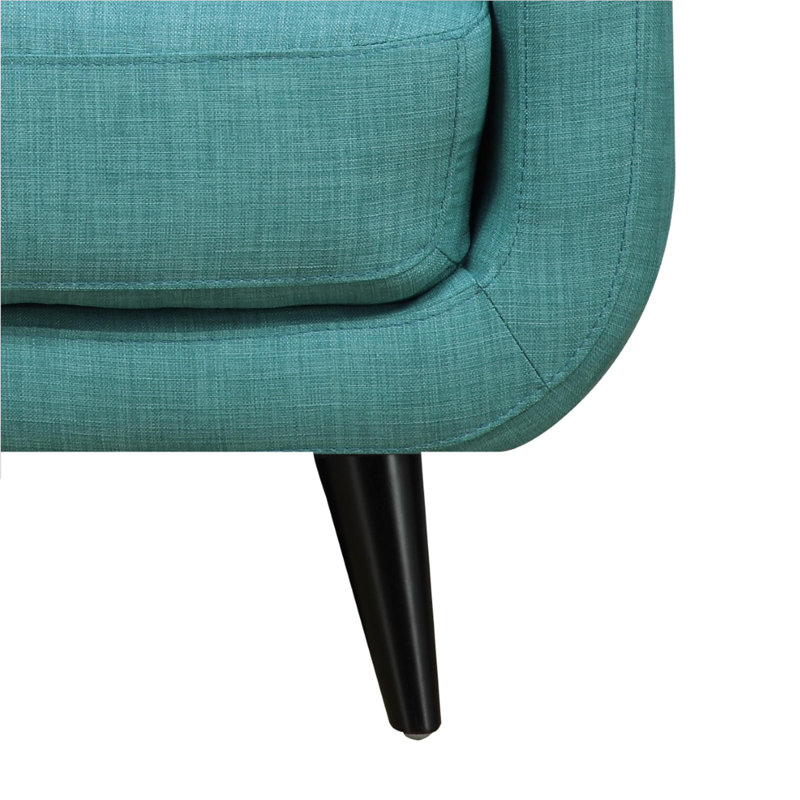 Higbee Upholstered Armchair, Teal Polyester Blend