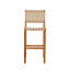 Ensembles de bar de patio modernes, corde en teck de 5 pièces en bois d'acacia pour les repas en plein air