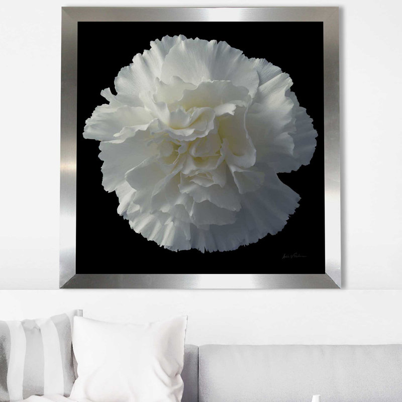 Floral Majesty III - photographie, H 31,5 po x l 31,5 po x P 1 po, Encadrement argenté