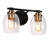 2-Light Dimmable Bathroom Bell Shade Vanity Light
