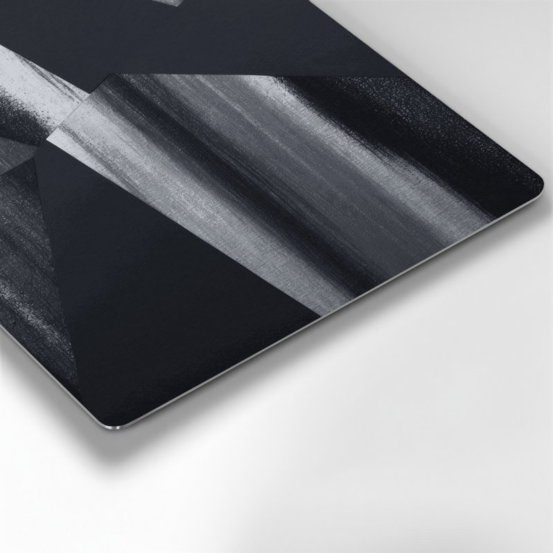 Minimalisme 69, art mural en métal noir, H 11 po x l 14 po