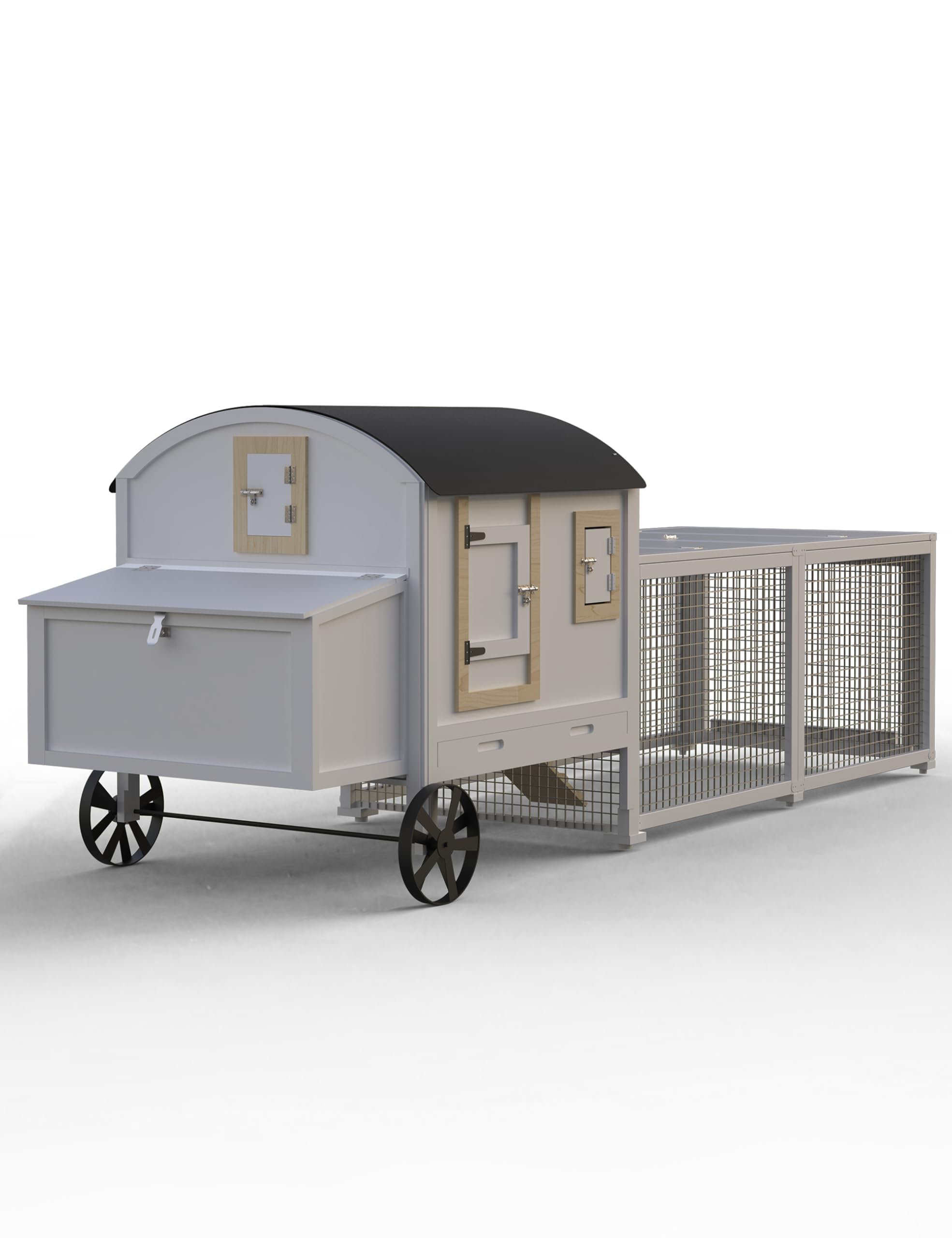 August Grove® Rabbit Cage, Outdoor Weatherproof Bunny House Wooden ...