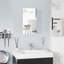 Armoire à pharmacie encastrée avec miroir, armoire de salle de bain à fixation murale avec porte simple et tablettes de rangement