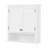 Lund Coventry Over Toilet Open Storage Shelf, Wall Mounted Bath Storage Cabinet with Two Doors and Open Shelf