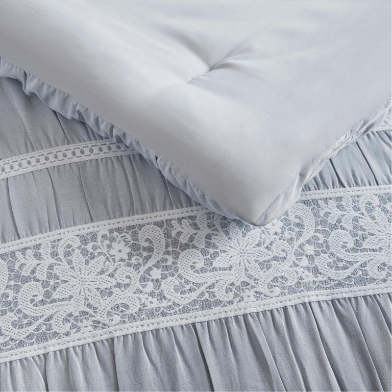 Ensemble d'édredon 7 pièces en jacquard pour très grand lit, Édredon de très grande taille et 6 pièces suppl