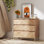 Commode à 3 tiroirs pour couloir, commode en bois naturel