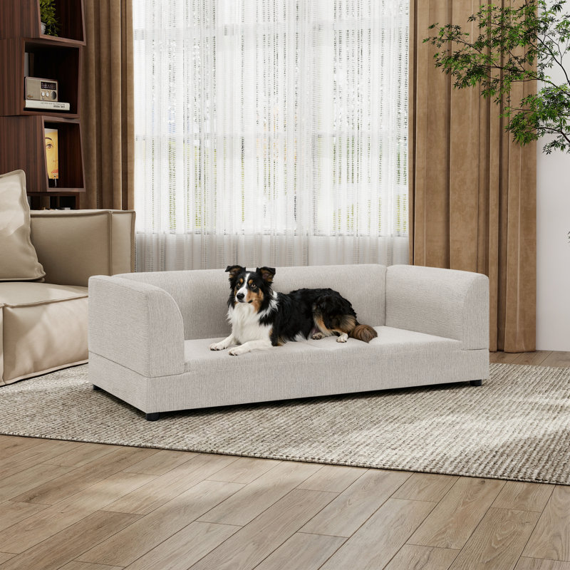 Oversized Modern Pet Sofa Comfortable Dog Sofa For Medium/large Dogs, Beige
