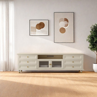 Solid TV cabinet smooth ecological wood finish