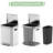 Trash Can, Rectangular Garbage Can With Soft-close Foot Pedal, Double Compartment Classified Garbage Can, Stainless Steel Trash Can With Metal Lid & Removable Inner Bucket-108367019