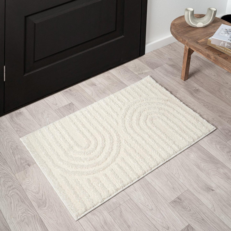 Ibiza Abstract Indoor Rug, Rectangle 2' x 3', Cream 