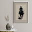 «Cowboy on Horseback», art mural sur toile - décor de silhouette occidentale pour salon ou bureau rustique-115243961-115243962-115243963