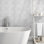 12" x 12" Straight Edge Marble Mosaic Wall Floor Use Tile