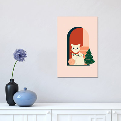 Christmas Cat - Print on Canvas