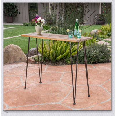 Table de bar en bois et en métal DENALI INDUSTRIAL