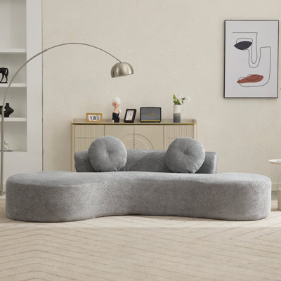 Boneless Curved Sofa, Modern Minimalist Sofa, Cloud Couch Sofa 3-4 Seater Couch