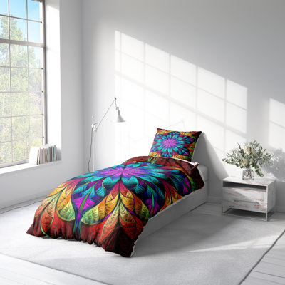 Bedding Sets Polyester Box Stitch Floral Duvet Cover & Insert