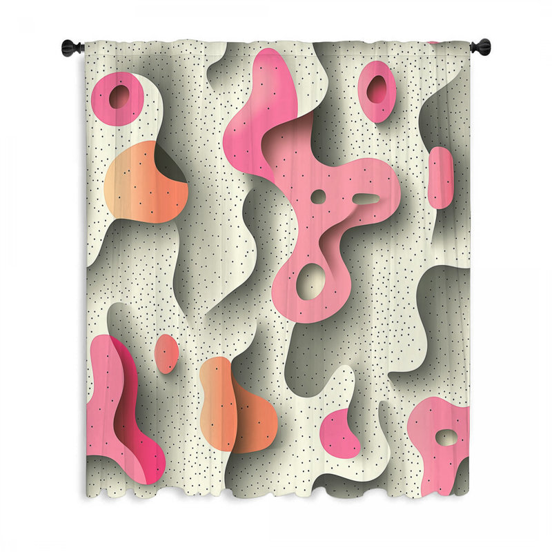 Rideaux de fenêtre Pop Shapes, L 50 po x L 96 po