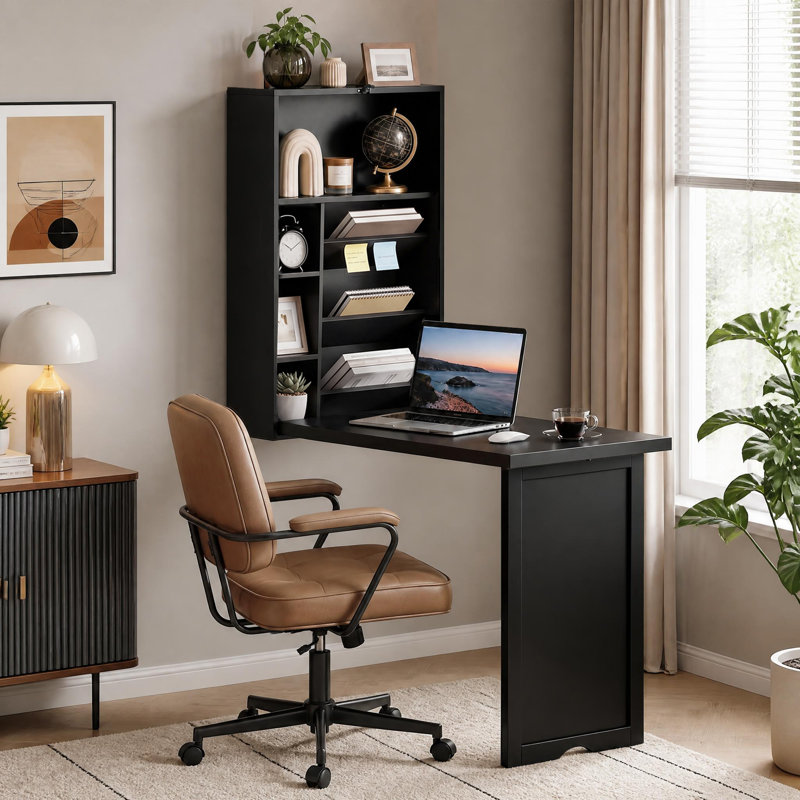Bureau flottant rectangulaire l 37,5 po Fadak, Noir
